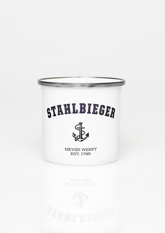 Emaille Tasse Stahlbieger