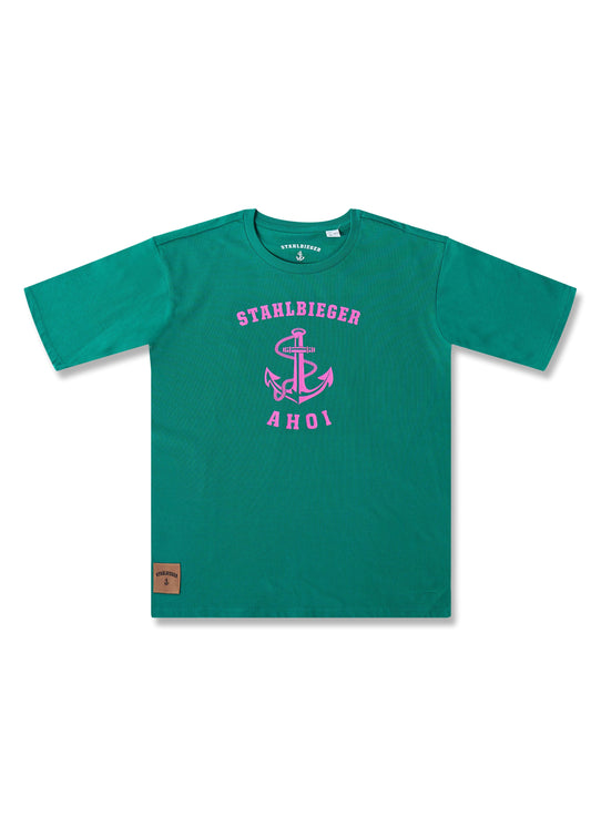 T-Shirt Kids Ahoi - grün/pink