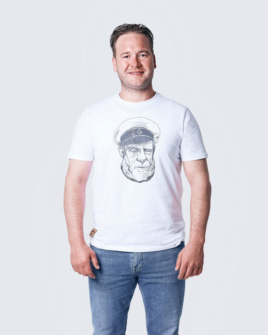 T-Shirt unisex Käpt'n Korn - weiß