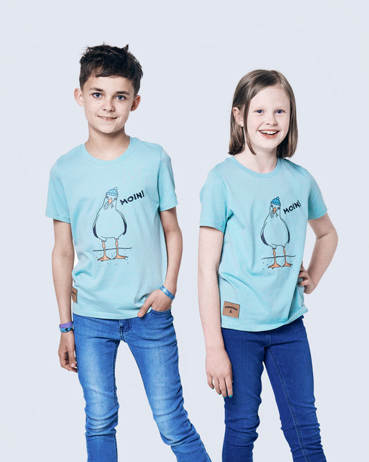 T-Shirt Kids salbei - Möwe Moin!
